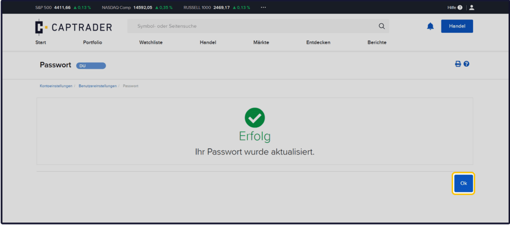 captrader papertrading password