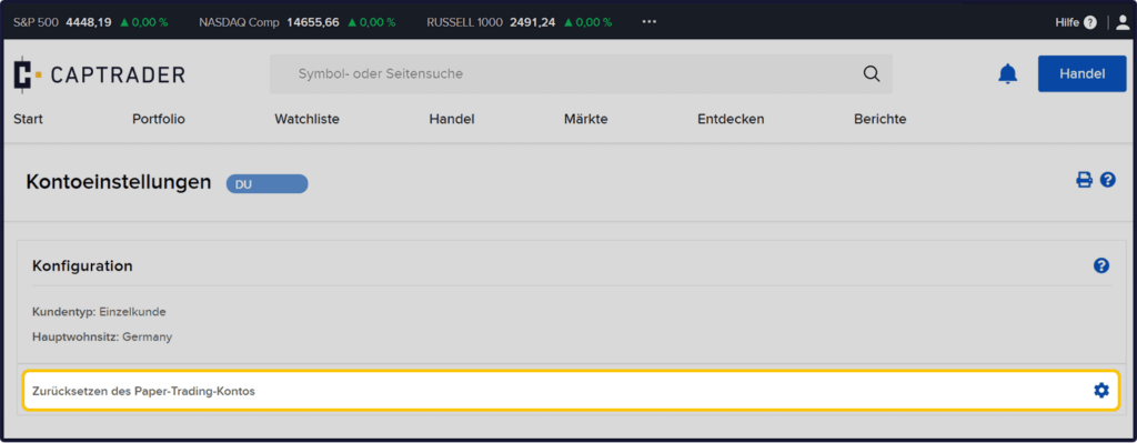 papertrading amount