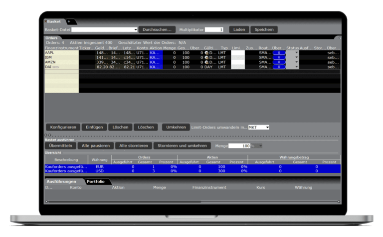 Trader Workstation TWS - CapTrader - Your online broker