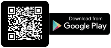 Ein QR-Code neben einem „Download von Google Play“-Symbol zeigt an, dass eine App im Google Play Store zum Download bereitsteht.
